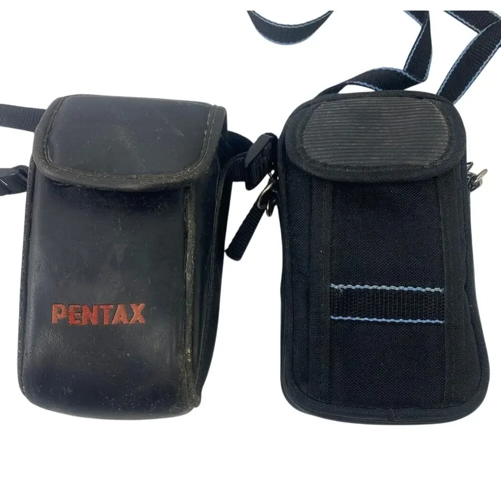 Vtg Pentax Film Camera Lot of 2 !Q Zoom 90 WR Point and Shoot PARTS REPAIR READ